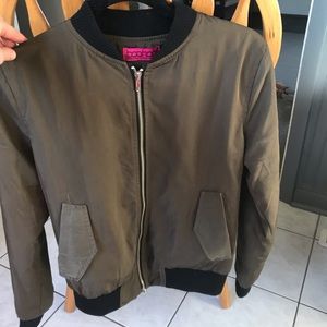 Army green bomber jacket